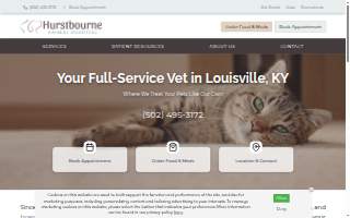 Hurstbourne Animal Hospital website