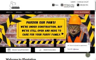 Plantation Animal Clinic website
