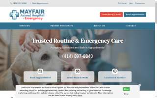 Mayfair Animal Hospital & ER website