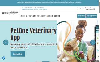 River Road Pet Clinic website