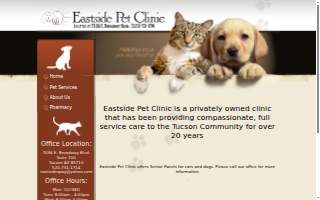 Eastside Pet Clinic of Tucson website