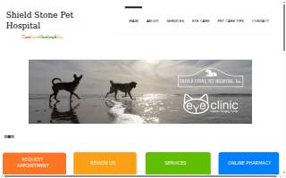 Shield Stone Pet Hospital website