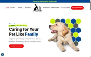 Petwell Veterinary Healthcare website