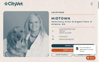CityVet | Midtown Veterinary Clinic & Urgent Care website