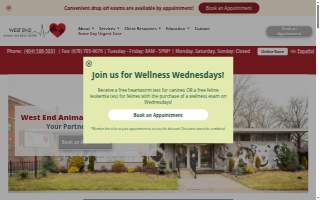 West End Animal Wellness Center website