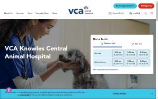 VCA Knowles Central Animal Hospital website
