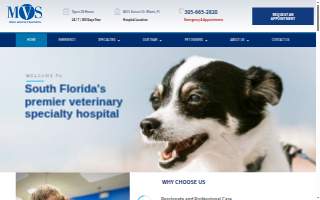 Miami Veterinary Specialists website