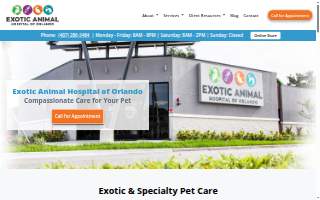 Exotic Animal Hospital of Orlando website
