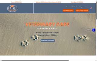 Universal Animal Clinic website