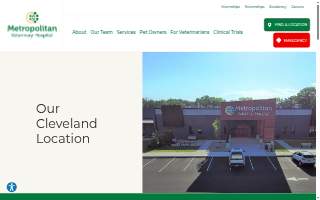 Metropolitan Veterinary Hospital Cleveland website