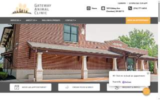 Gateway Animal Clinic website