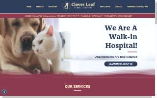 Cloverleaf Animal Hospital website
