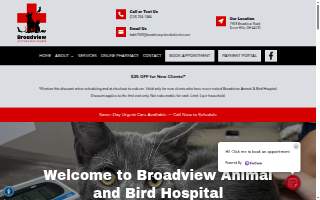 Broadview Animal & Bird Hospital website