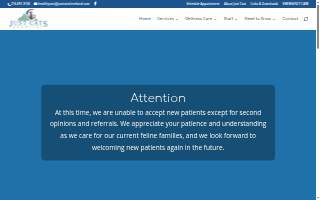 Just Cats Hospital website