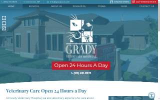 Grady Veterinary Hospital website