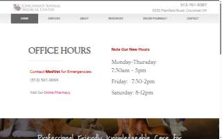 Cincinnati Animal Medical Center website