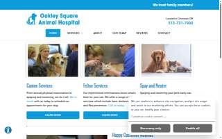 Oakley Square Animal Hospital website