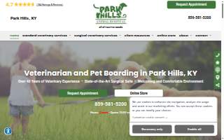 Park Hills Animal Hospital website