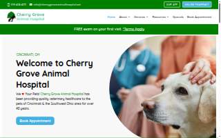 Cherry Grove Animal Hospital website