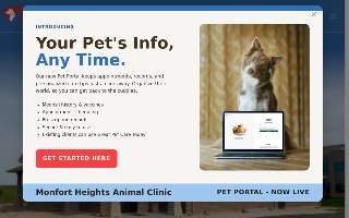 Monfort Heights Animal Clinic website