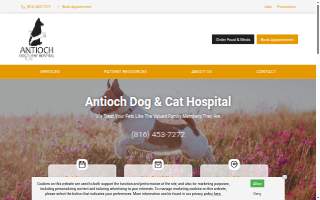 Antioch Dog and Cat Hospital website