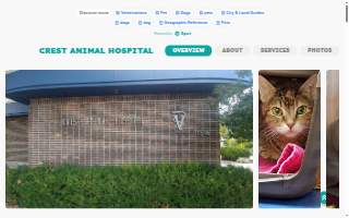Crest Animal Hospital website