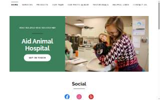Aid Animal Hospital website
