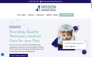 Mission Animal Clinic website