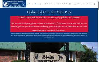 Independence Animal Hospital website