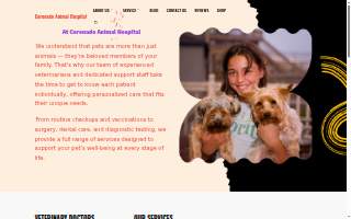 Coronado Animal Hospital website
