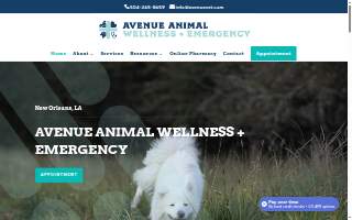 Avenue Animal Wellness + Emergency website