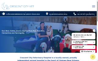 Crescent City Veterinary Hospital website