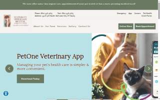 University Veterinary Hospital & Diagnostic Center website