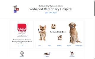 Redwood Veterinary Hospital website