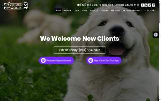 Avenues Pet Clinic website