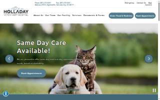 Holladay Veterinary Hospital website