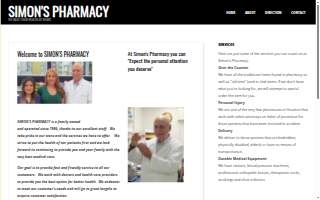 Simon's Pharmacy website