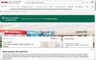 CVS Pharmacy of Fort Worth website