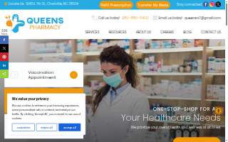 Queens Pharmacy website