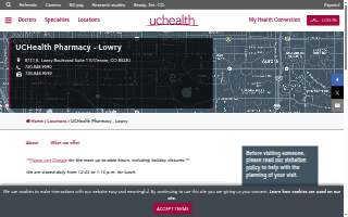 UCHealth Pharmacy - Lowry website