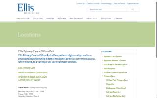 Ellis Primary Care - Clifton Park website