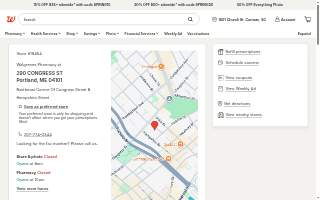 Walgreens Pharmacy of Portland website