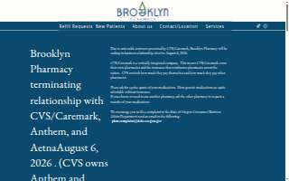 Brooklyn Pharmacy website
