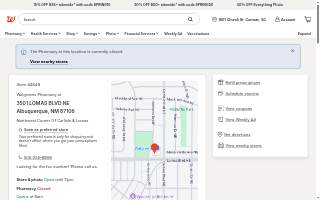 Walgreens Pharmacy of Albuquerque website