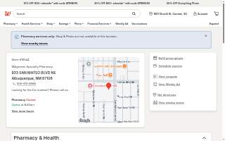 Walgreens Specialty Pharmacy of Albuquerque website