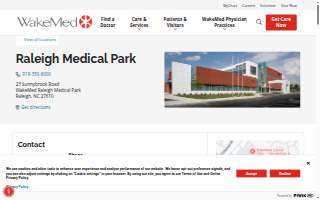 WakeMed Raleigh Medical Park website