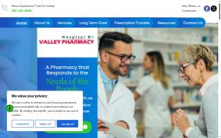 Hospital Dr Valley Pharmacy website