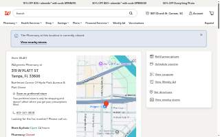Walgreens of Tampa website