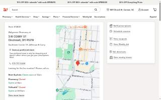 Walgreens Pharmacy of Cincinnati website