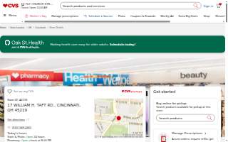 CVS Pharmacy of Cincinnati website
